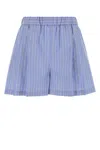 Marni Embroidered Poplin Shorts With Pleated Waistband