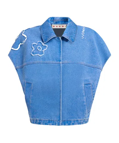 MARNI MARNI PATCH DETAILED DENIM VEST