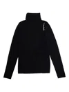 Marni Maglione Dolcevita In Misto Lana A Coste In Black