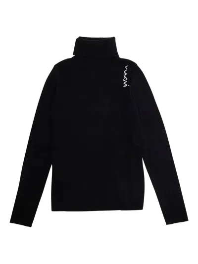 MARNI EMBROIDERED TURTLENECK TOP