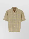 MARNI EMBROIDERED WOOL BLEND SHIRT WITH SHORT SLEEVES