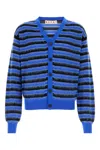 Marni Blue And Black Wool Knitwear