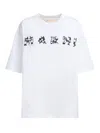 Marni Crew Neck Graphic Print Short Sleeves T-shirt In White