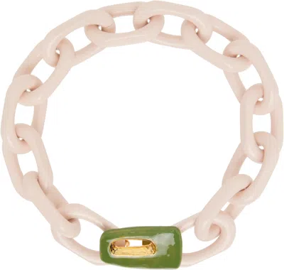 Marni Enameled Pendant Necklace In Gold