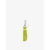 Marni Mens Brand-print Fur Keyring Pistacchio