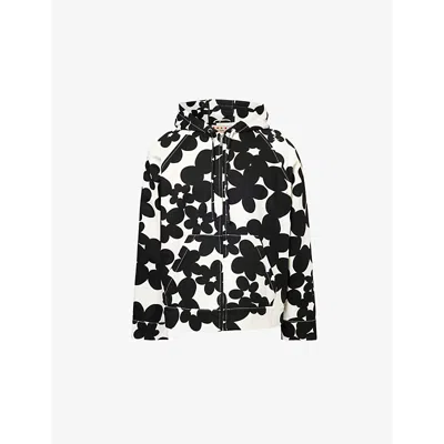 Marni 'floral Bloom' Jacket With Front Pockets In Black