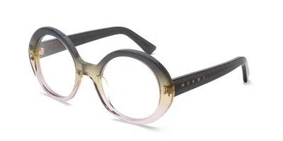 Marni Eobilo Yellow Faded G5q Men's Glasses Yellow Size 54 - Free Lenses - Blue Light Block Available In Opaque Faded Grey Yellow