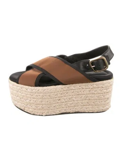 Pre-owned Marni Espadrilles In Black/brown