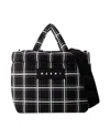 Marni Tote Ew Nylon Print In Black