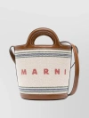 Marni Exotic Mini Tote Bag In Cream