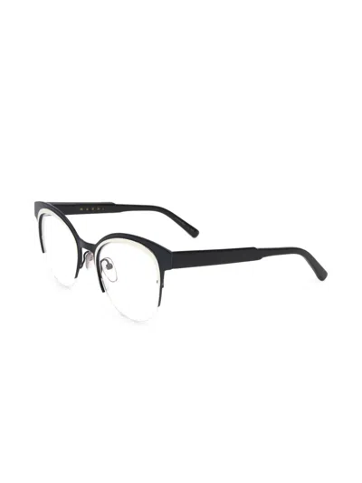 Marni Eyewear 51mm Dark-grey Ice Eyeglasses In Black