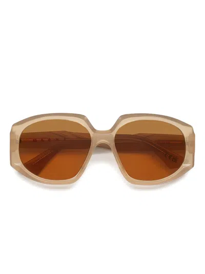 Marni Eyewear Arithiel Round-frame Sunglasses In Gold
