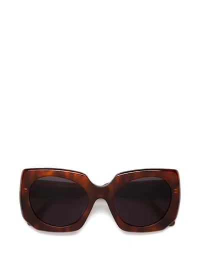 Marni Eyewear Havana Geometric Sunglasses In Brown