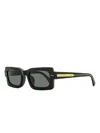 Marni Eyewear Lake Rectangular Frame Sunglasses In Black