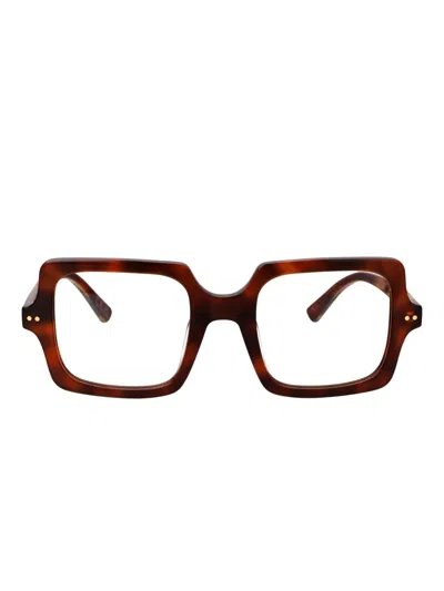 Marni Eyewear Logo-engraved Glasses In Braun