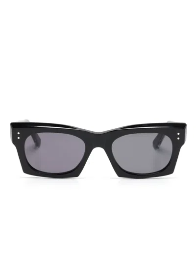 Marni Eyewear Logo-engraved Square-frame Sunglasses In Black