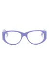 Marni Eyewear Orinoco River Rectangular-frame Glasses In Purple