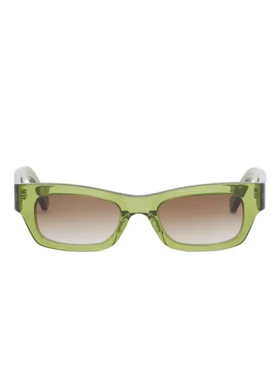 Marni Eyewear Rectangular-frame Sunglasses In Green