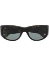 Marni Eyewear Round Frame Tortoiseshell Sunglasses In Brown