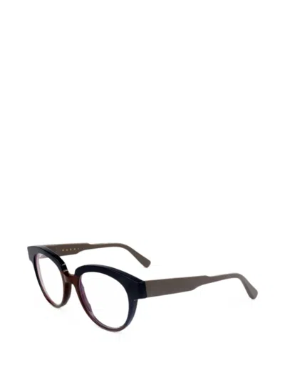 Marni Eyewear Round-frame Glasses In Brown