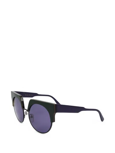 Marni Eyewear Round-frame Sunglasses In Blue