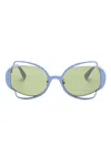 Marni Eyewear Route Of The Sun Oversize-frame Sunglasses In Purple
