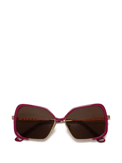 Marni Eyewear Square-frame Sunglasses In Purple