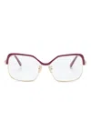 Marni Eyewear Square-frame Two-tone Glasses In Red