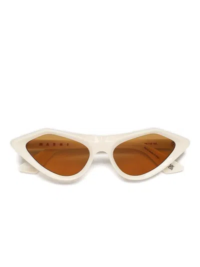 Marni Eyewear Tikbarri Cat-eye Sunglasses In White