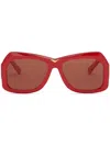 Marni Eyewear Tiznit Geometric-frame Sunglasses In Red