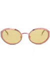 Marni Eyewear To-sua Oval-frame Sunglasses In Rosa