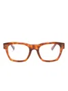 Marni Eyewear Tortoiseshell Rectangle-frame Glasses In Orange