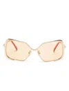 Marni Eyewear Unila Square-frame Sunglasses In Gold