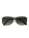 Marni Eyewear Vorluna Rectangle-frame Sunglasses In Green