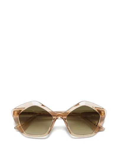 Marni Eyewear X Retrosuperfuture Eluvi Geometric-frame Sunglasses In Neutral