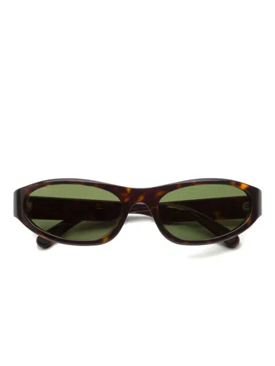 Marni Eyewear Yozamei Oval-frame Sunglasses In Gray