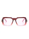 Marni Eyewear Zamalek Square-frame Glasses In Red