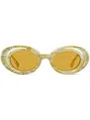 Marni Eyewear Zion Canyon Oval-frame Sunglasses In Neutrals