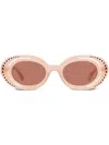 Marni Eyewear Zion Canyon Oval-frame Sunglasses In Neutrals