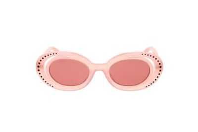 Marni Eyewear Zion Canyon Oval Frame Sunglasses In Pink