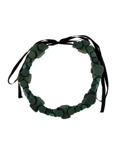 Pre-owned Marni Fabric & Ribbon Collar Necklace, 94" In Multi