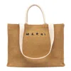 MARNI FABRIC RAFIA EFFECT SHOPPING BAG