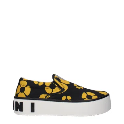 Marni Fabric Slip-on Women's Loafers In Black