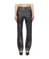 Marni Faded Leather Trousers In Black