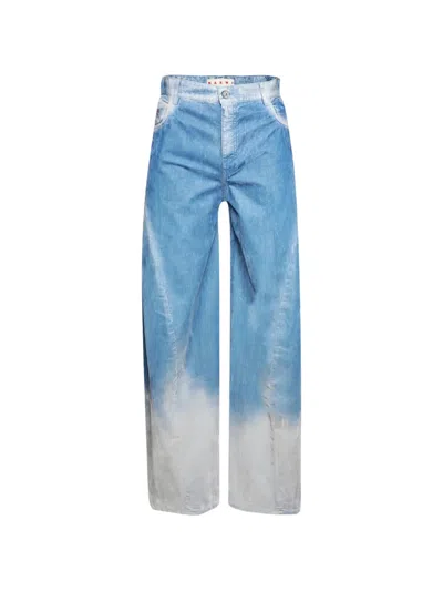 Marni Faded-effect Trousers In Multi