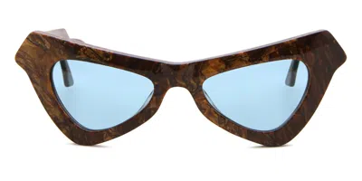Marni Fairy Pools Forest Eef Women's Sunglasses Brown Size 50