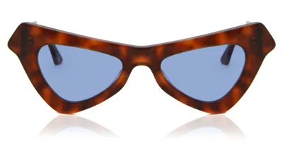 Marni Fairy Pools Havana Blue 9s9 Women's Sunglasses Tortoiseshell Size 50 In Brown