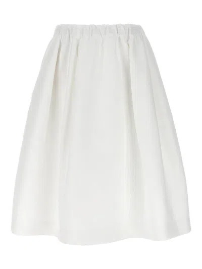 Marni Cotton Gabardine Skirt In White