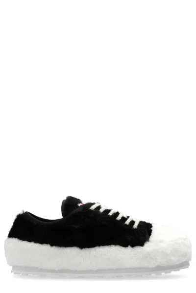 Marni Women's Fluffy Sneakers In Zo637 Black/white