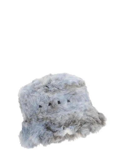 Marni Faux-fur Bucket Hat In Antique Silver